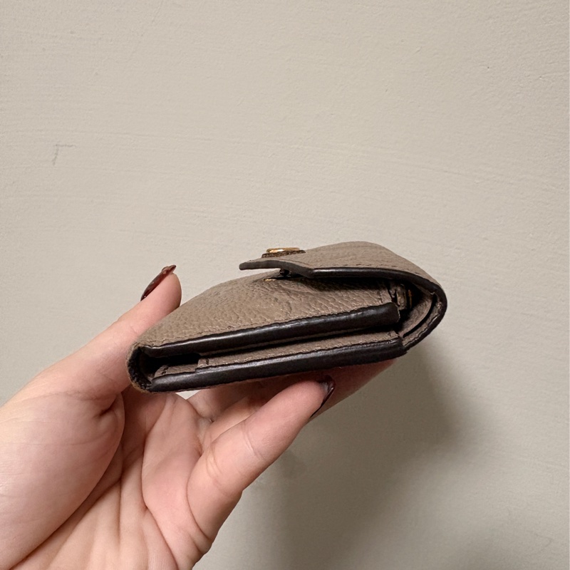 lv奶茶色Zoe短夾-9