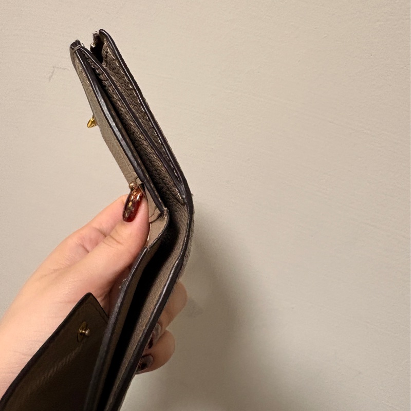 lv奶茶色Zoe短夾-16