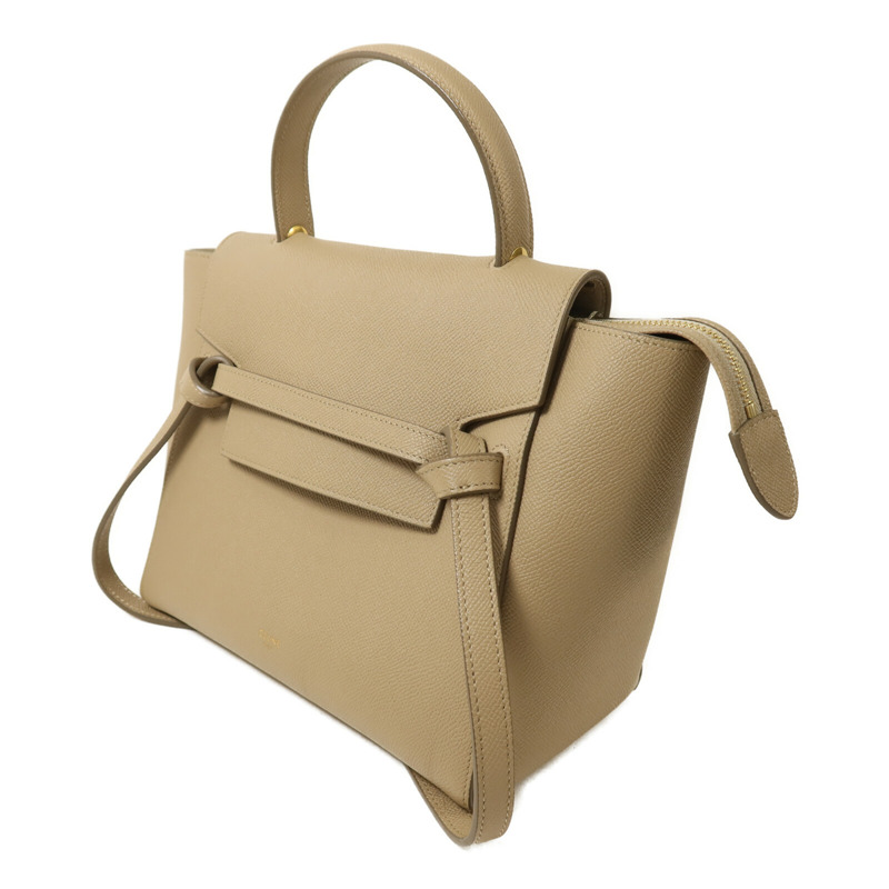 CELINE 牛皮皮革Micro Belt Bag金扣手挽肩背兩用袋-2