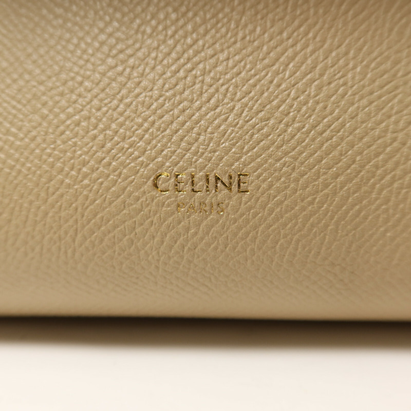CELINE 牛皮皮革Micro Belt Bag金扣手挽肩背兩用袋-5
