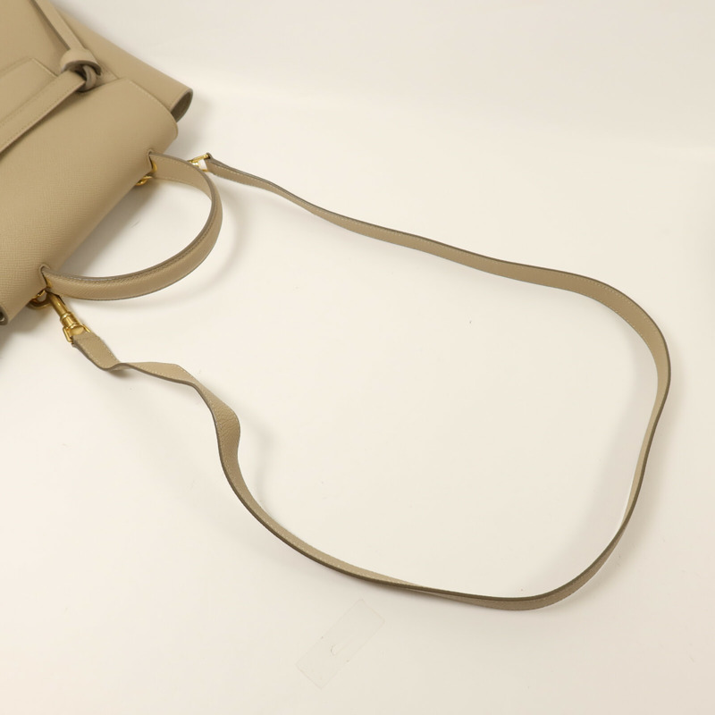 CELINE 牛皮皮革Micro Belt Bag金扣手挽肩背兩用袋-8