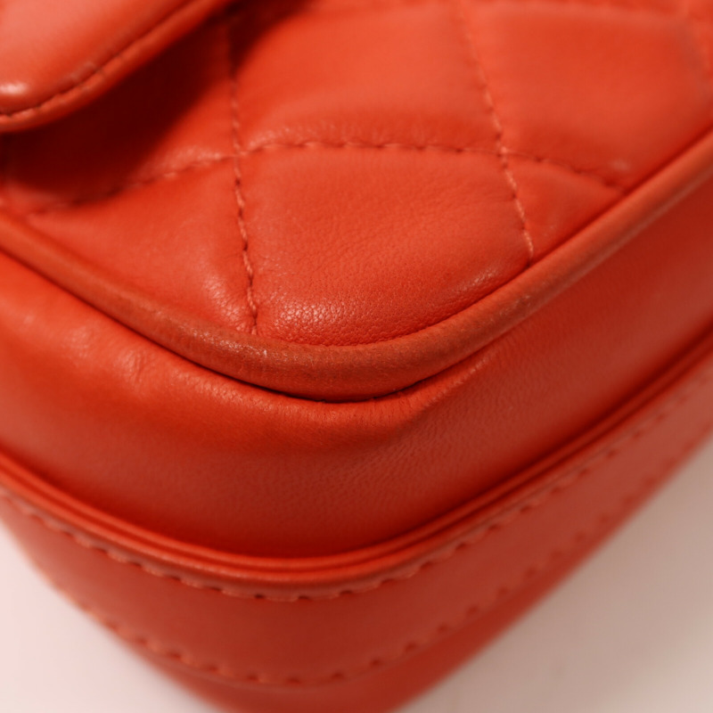 CHANEL 羊皮皮革Shoulder Bag銀扣鏈帶肩背袋-11