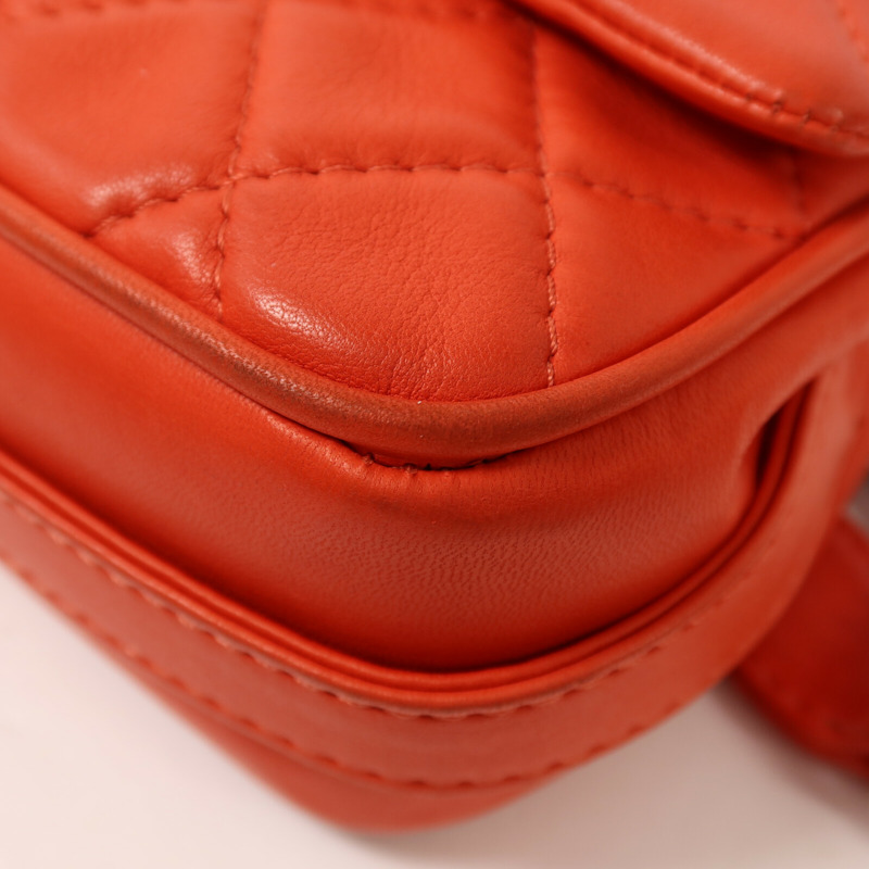 CHANEL 羊皮皮革Shoulder Bag銀扣鏈帶肩背袋-12