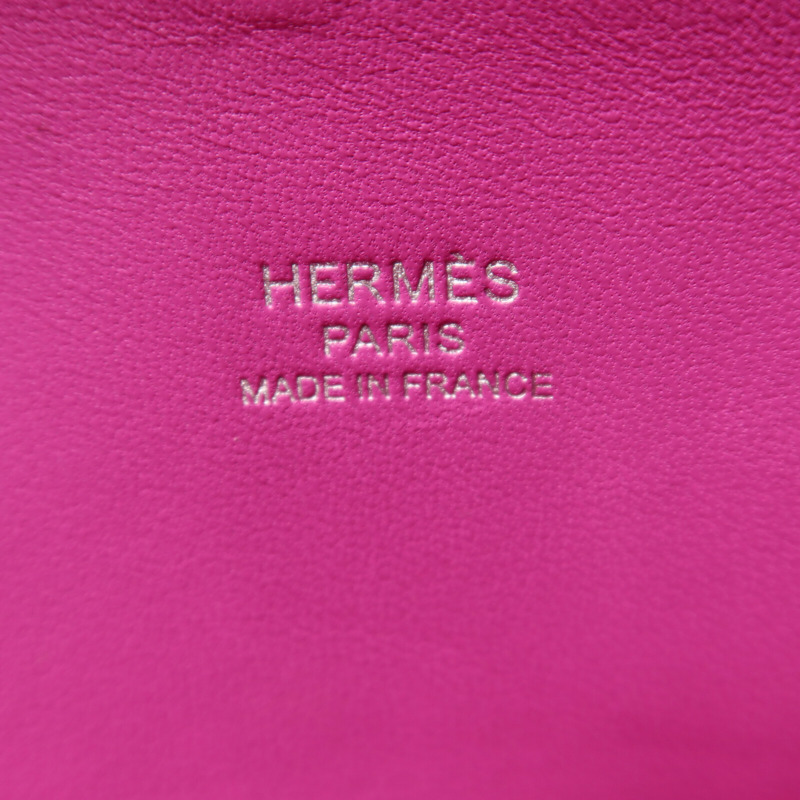 HERMES Chevre皮革Mini Bolide 1923銀扣手挽肩背兩用袋Magnolia-5