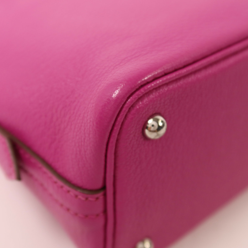 HERMES Chevre皮革Mini Bolide 1923銀扣手挽肩背兩用袋Magnolia-12