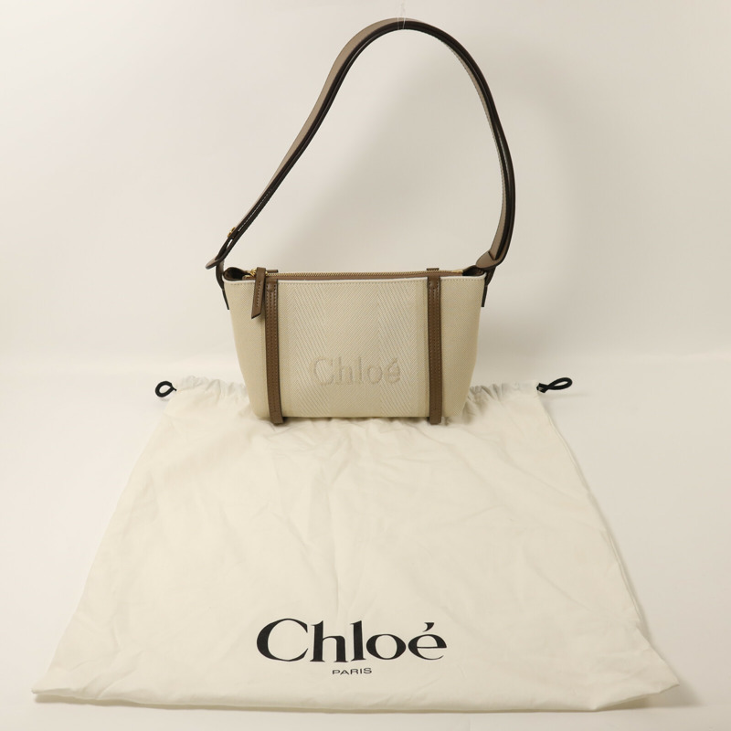 Chloe 帆布Carry Shoulder Bag金扣肩背袋-8