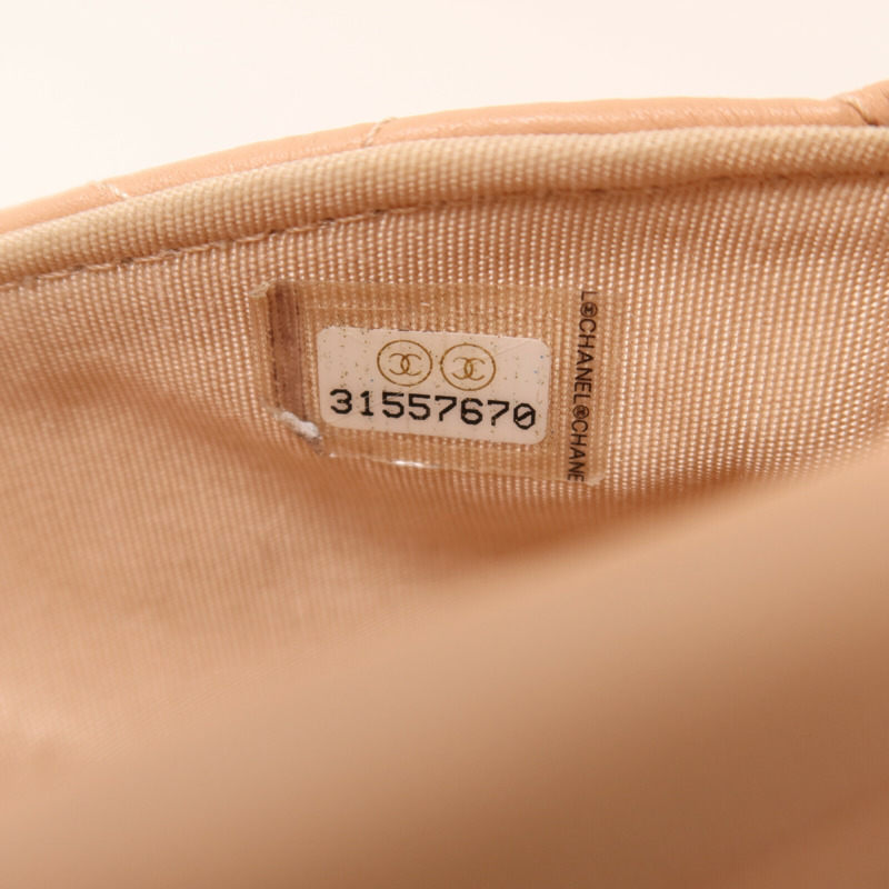 CHANEL 牛皮皮革Chain Shoulder金扣鏈帶肩背袋-7