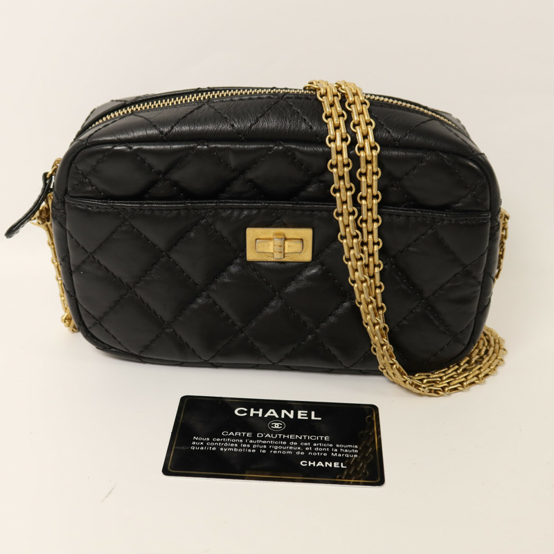 CHANEL 牛皮皮革Small Reissue 2.55 Camera Bag金扣鏈帶肩背袋-10