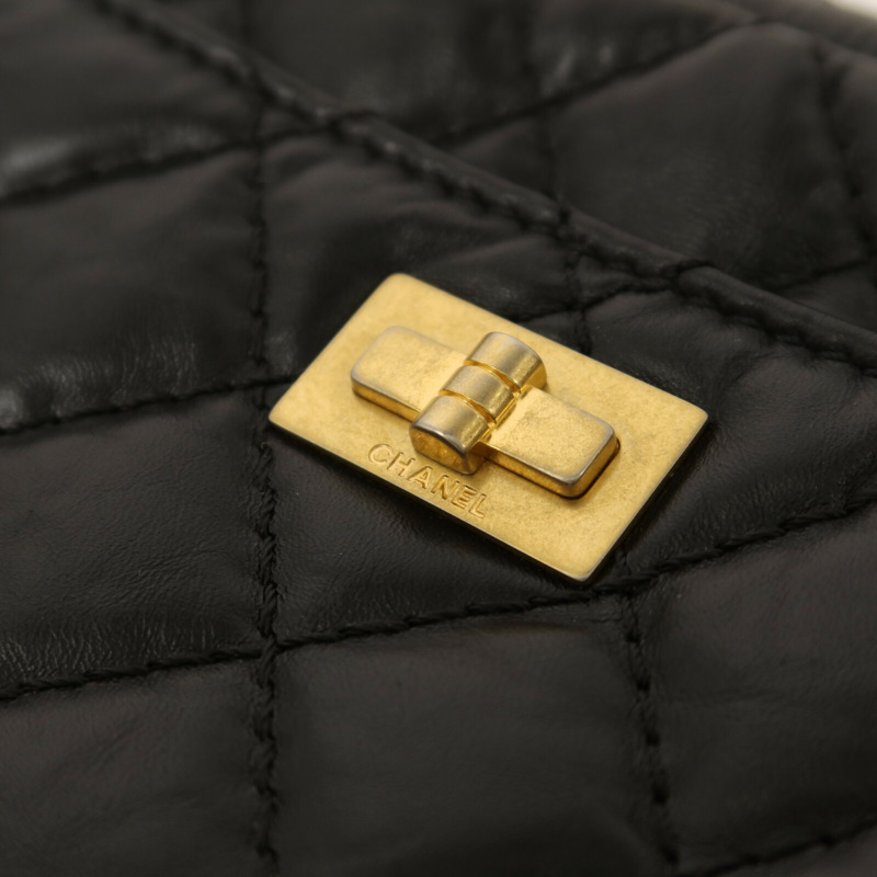 CHANEL 牛皮皮革Small Reissue 2.55 Camera Bag金扣鏈帶肩背袋-11