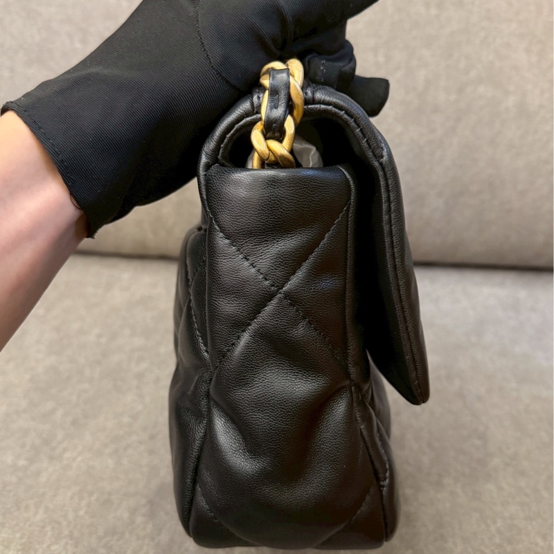 香奈兒19bag黑金小號-2