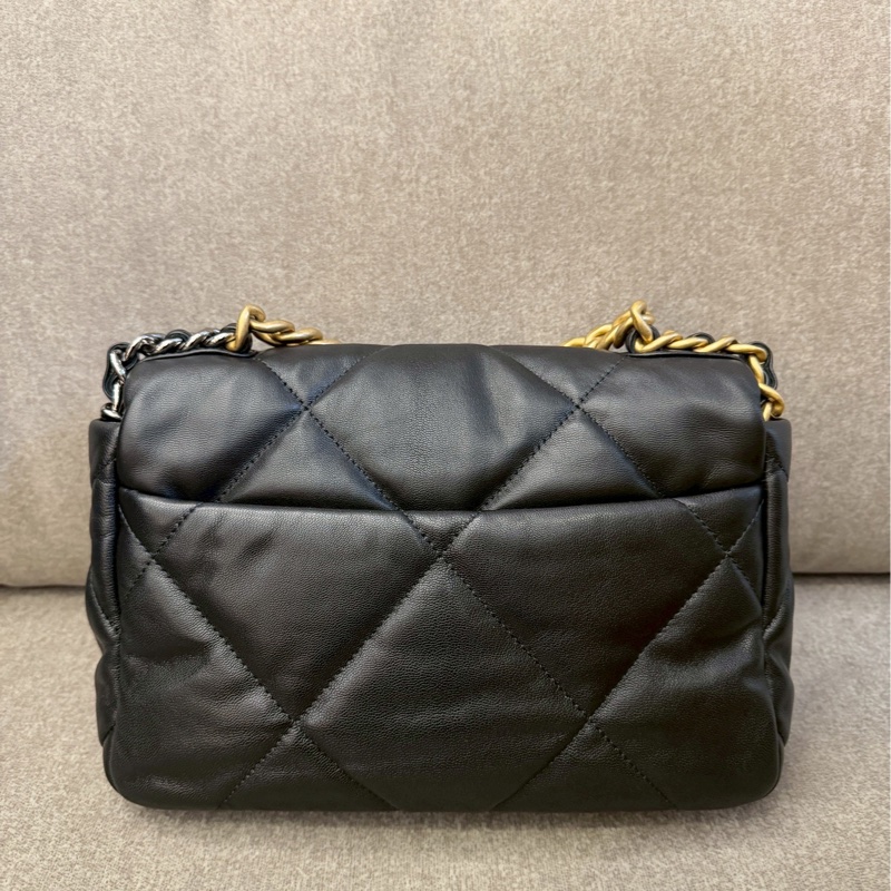 香奈兒19bag黑金小號-3