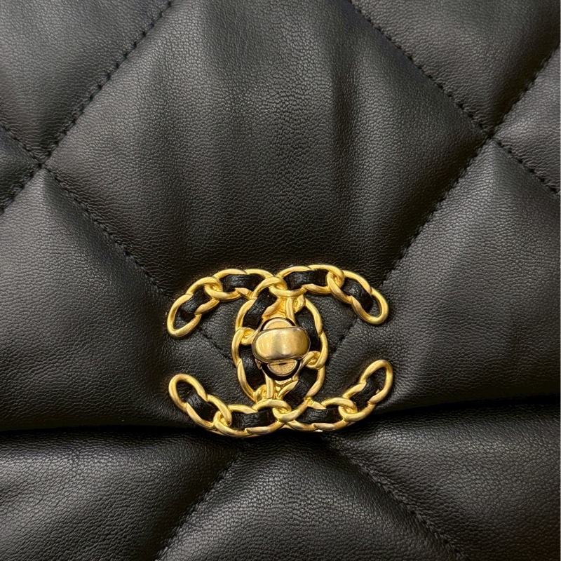 香奈兒19bag黑金小號-6