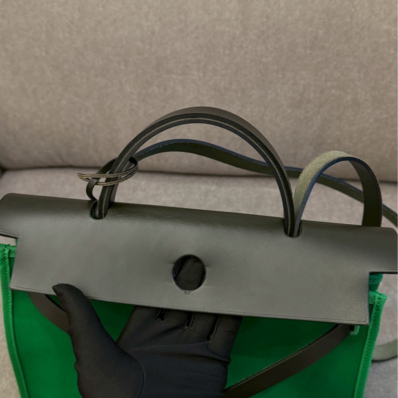 愛馬仕黑綠herbag31-5