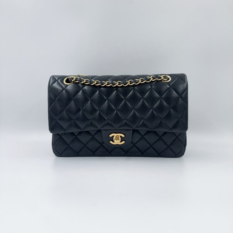 Chanel黑金羊皮coco25/A01112-0