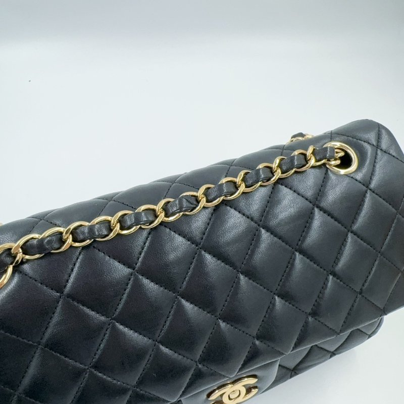 Chanel黑金羊皮coco25/A01112-5