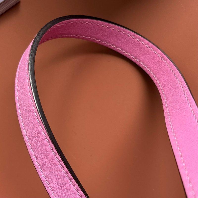 ::GUCCI 真品＊448065 粉色天鵝絨鑽飾相機包 斜背包-26