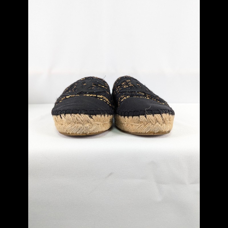 莉亞精品♡CHANEL 黑頭金絲漁夫鞋 尺碼37 二手美品-3
