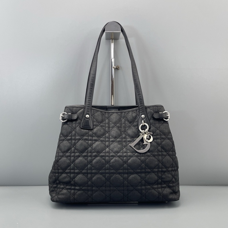 Dior迪奧菱格科技布托特包黑色 約31*23*15cm-0