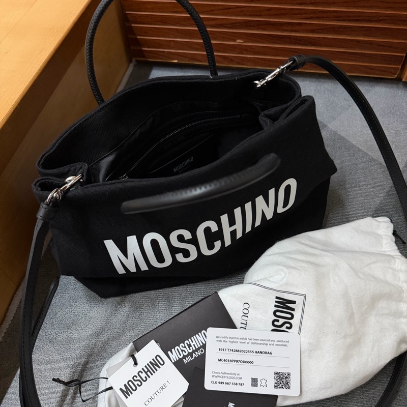 Moschino Logo 手提斜背托特包-6