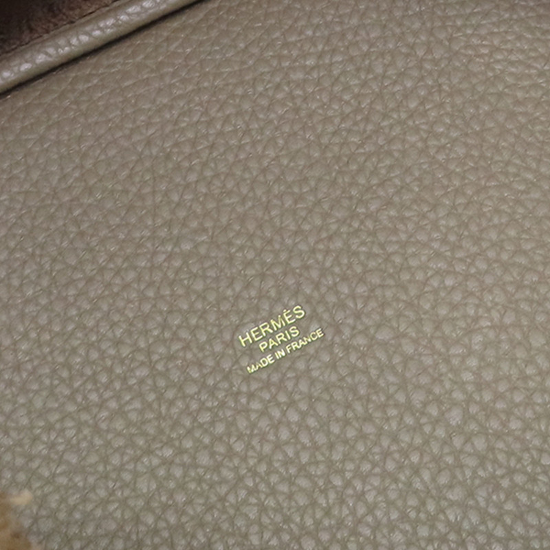 大象灰 Clemence牛皮 Picotin Lock 22 手提包 W刻 金扣【HERMES 愛馬仕】 H060991CC18-6