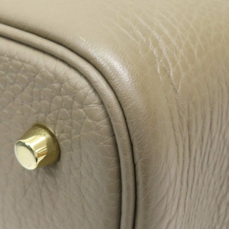 大象灰 Clemence牛皮 Picotin Lock 22 手提包 W刻 金扣【HERMES 愛馬仕】 H060991CC18-10