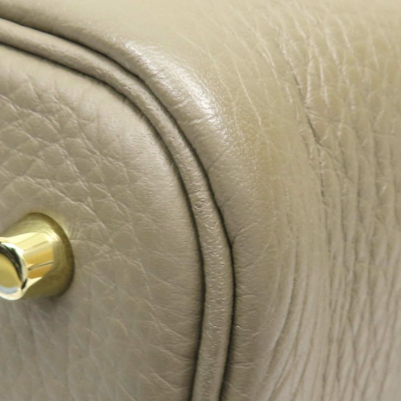 大象灰 Clemence牛皮 Picotin Lock 22 手提包 W刻 金扣【HERMES 愛馬仕】 H060991CC18-12