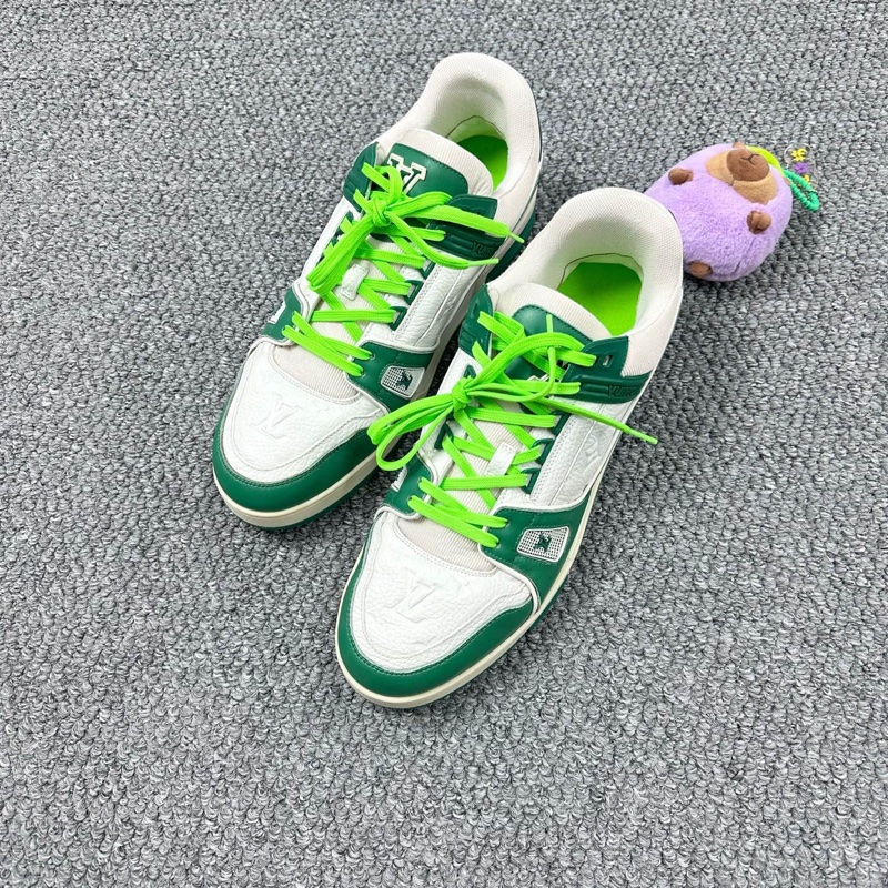 lv白綠trainer休閒運動鞋-0