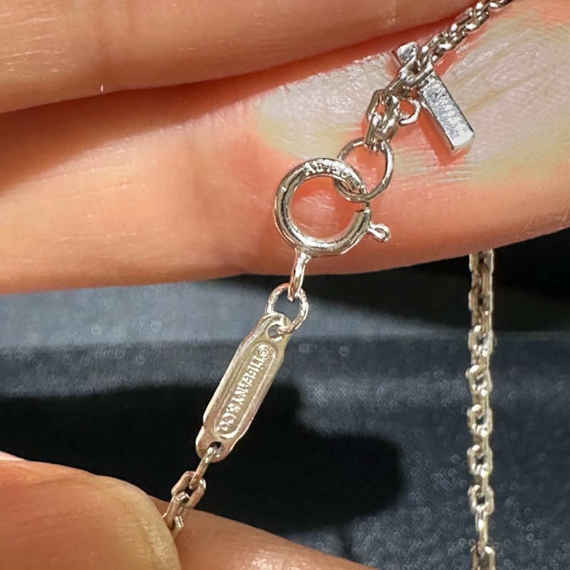 Tiffany T Smile 鑲鑽項鍊（最大號 / Extra Large） 滿鑽石白金-11