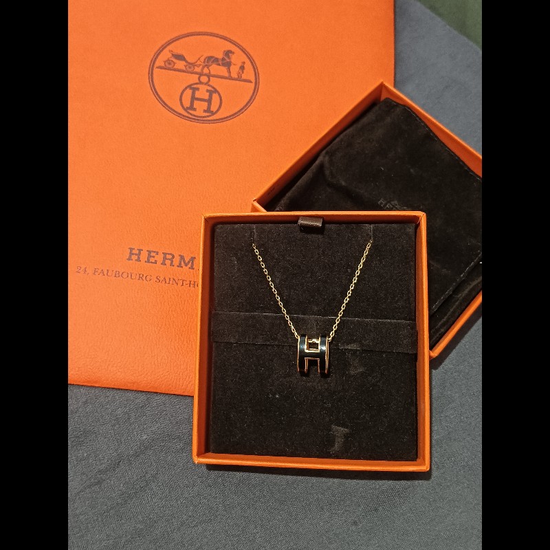Hermès pop H 項鍊 黑金 全新配件齊全閒置品✅-1