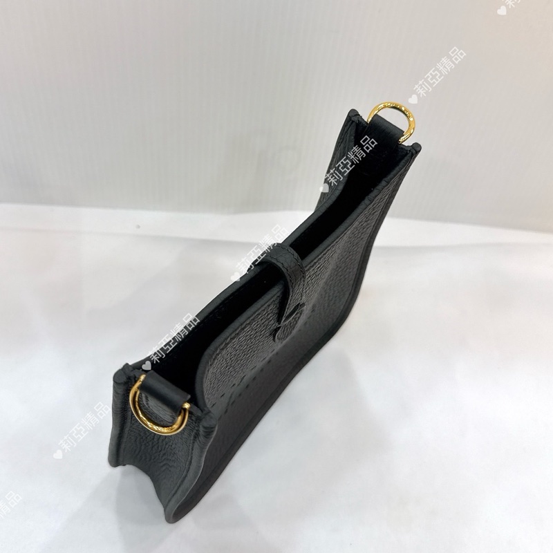 莉亞精品♡ Hermes Evelyne 16 黑金 W刻-7