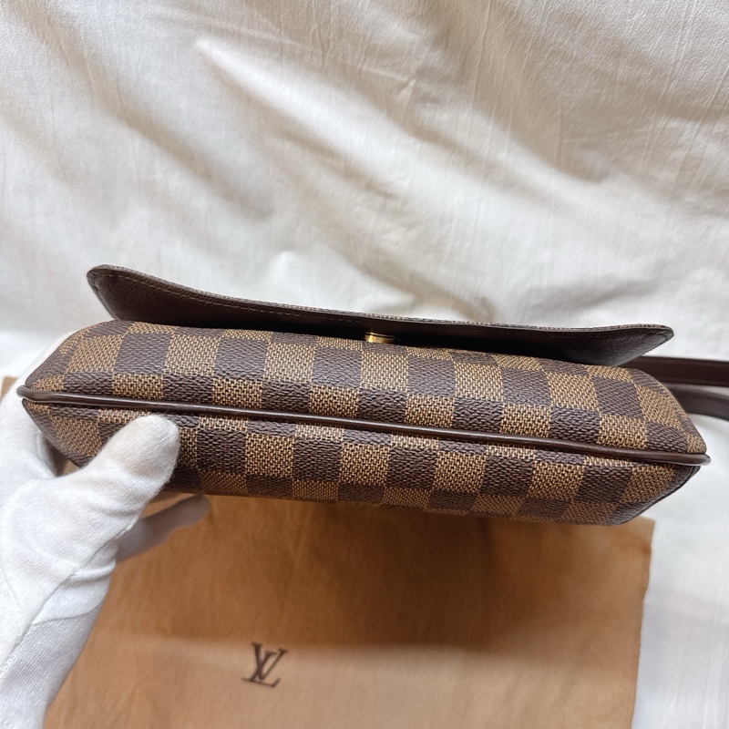 全新Louis Vuitton Musette Salsa棕色棋盤格單肩包 LV王菲 LV包 LV棋盤格-7