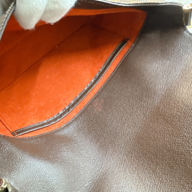 全新Louis Vuitton Musette Salsa棕色棋盤格單肩包 LV王菲 LV包 LV棋盤格-9