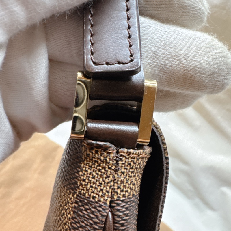 全新Louis Vuitton Musette Salsa棕色棋盤格單肩包 LV王菲 LV包 LV棋盤格-12