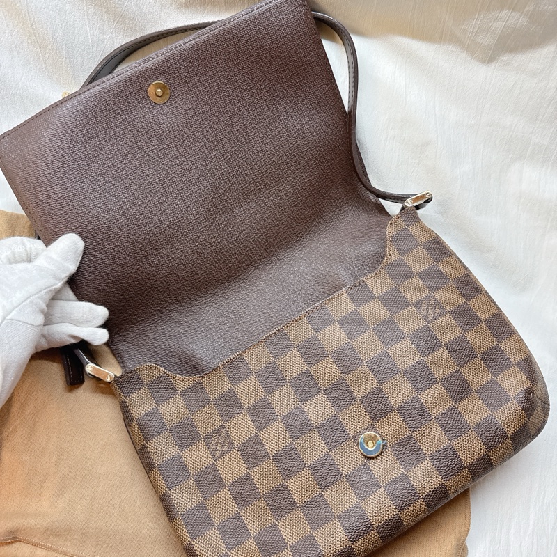 全新Louis Vuitton Musette Salsa棕色棋盤格單肩包 LV王菲 LV包 LV棋盤格-19