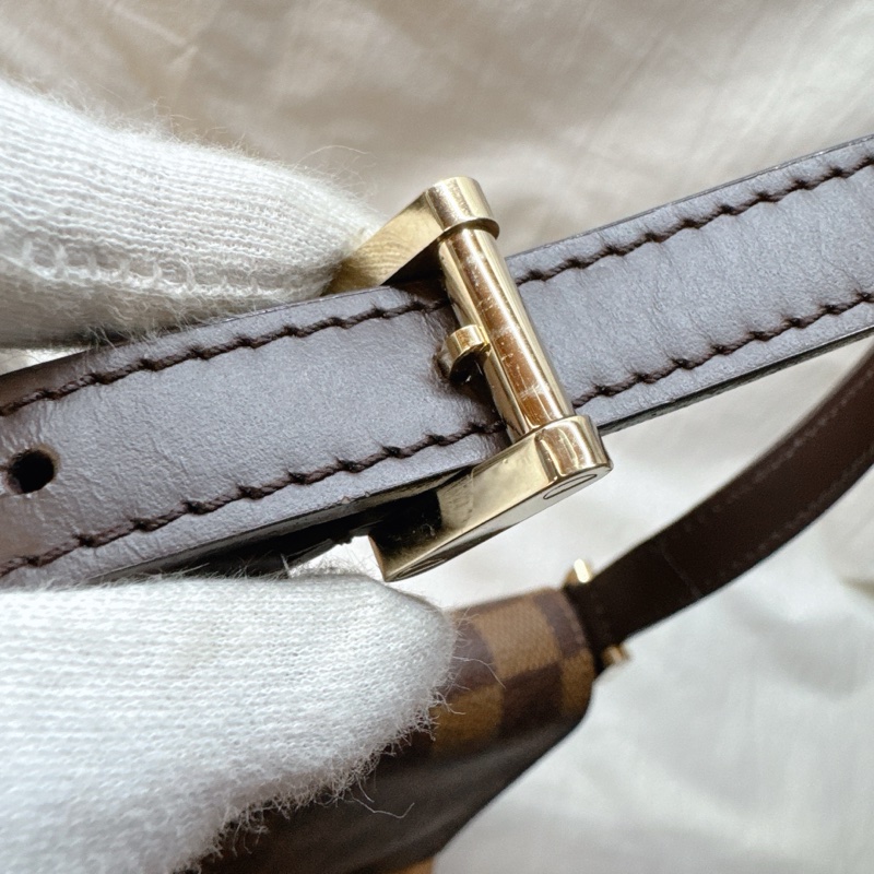 全新Louis Vuitton Musette Salsa棕色棋盤格單肩包 LV王菲 LV包 LV棋盤格-25