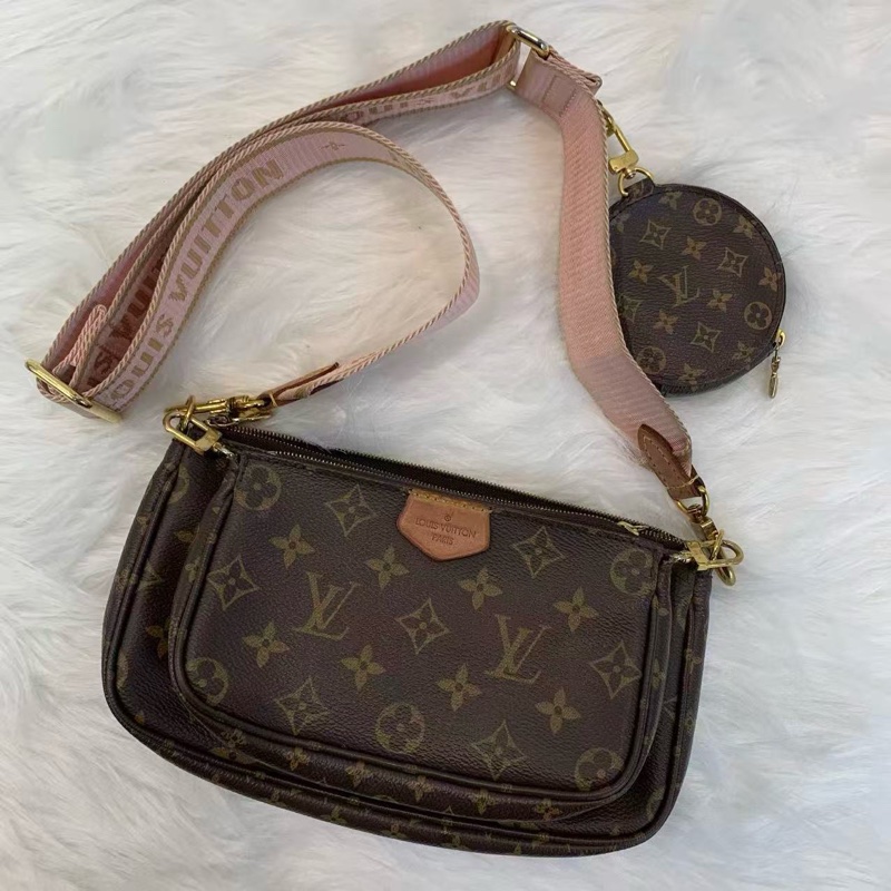 LV路易威登 五合一粉肩帶斜挎包-4
