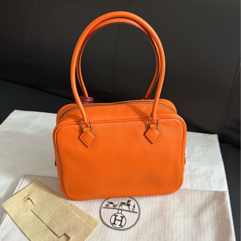 Hermes愛馬仕plume 迷你mini橙色手提單肩包-1