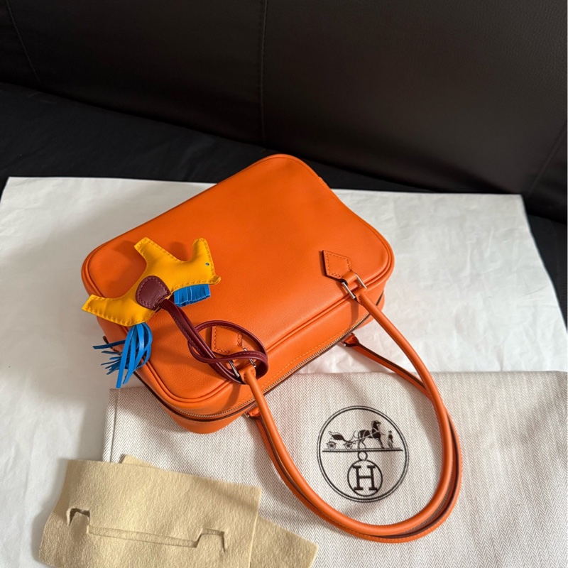 Hermes愛馬仕plume 迷你mini橙色手提單肩包-2