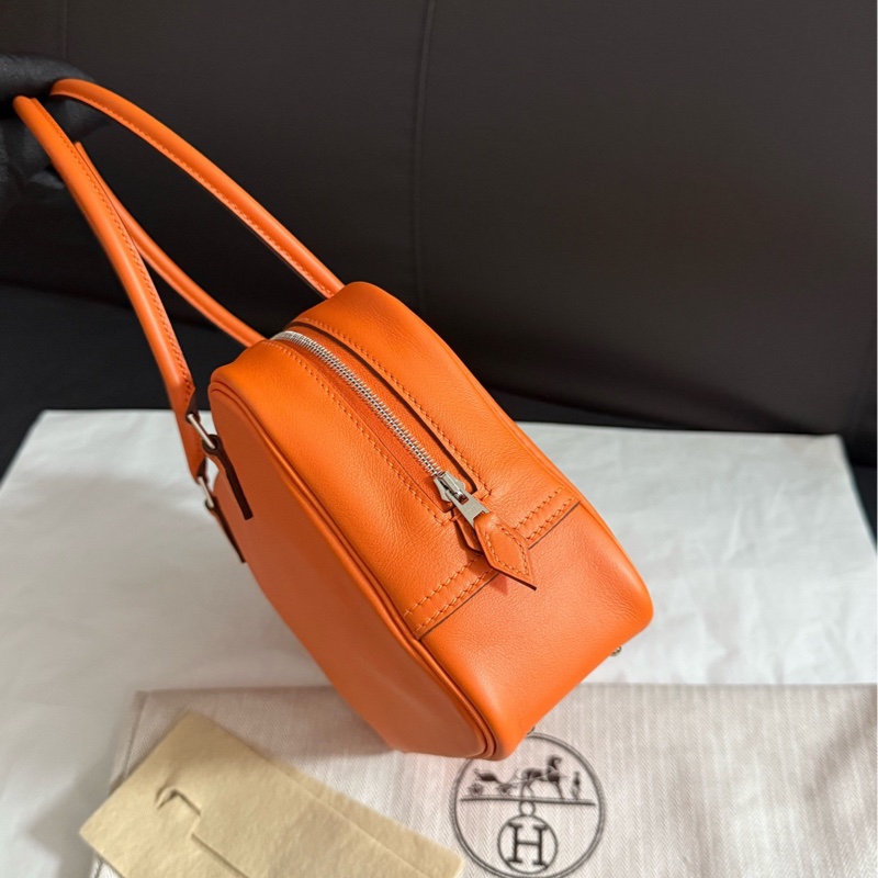Hermes愛馬仕plume 迷你mini橙色手提單肩包-4