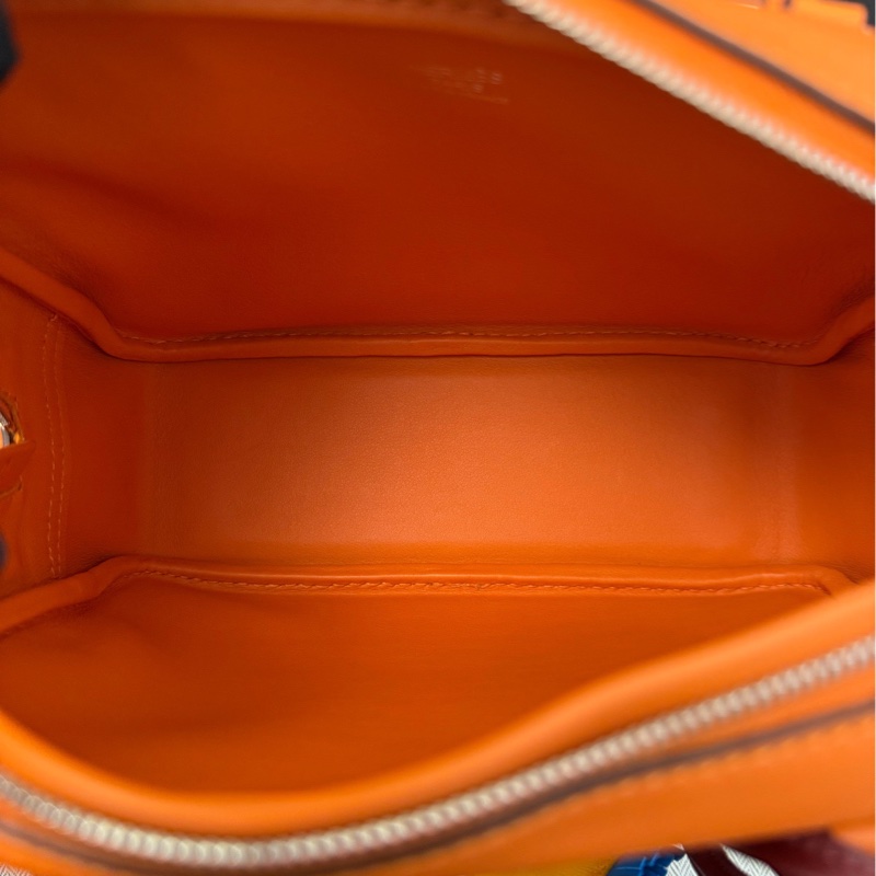 Hermes愛馬仕plume 迷你mini橙色手提單肩包-7
