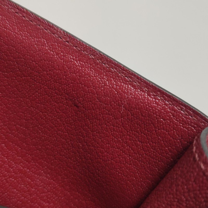 Hermes Roulis迷你豬鼻子斜背包Evercolor牛皮銀扣K1石榴紅X刻-8