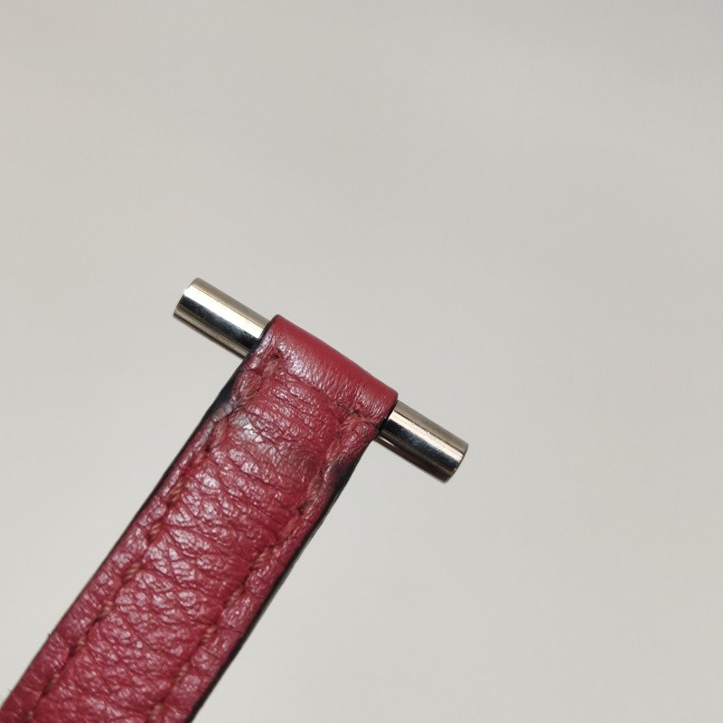 Hermes Roulis迷你豬鼻子斜背包Evercolor牛皮銀扣K1石榴紅X刻-13