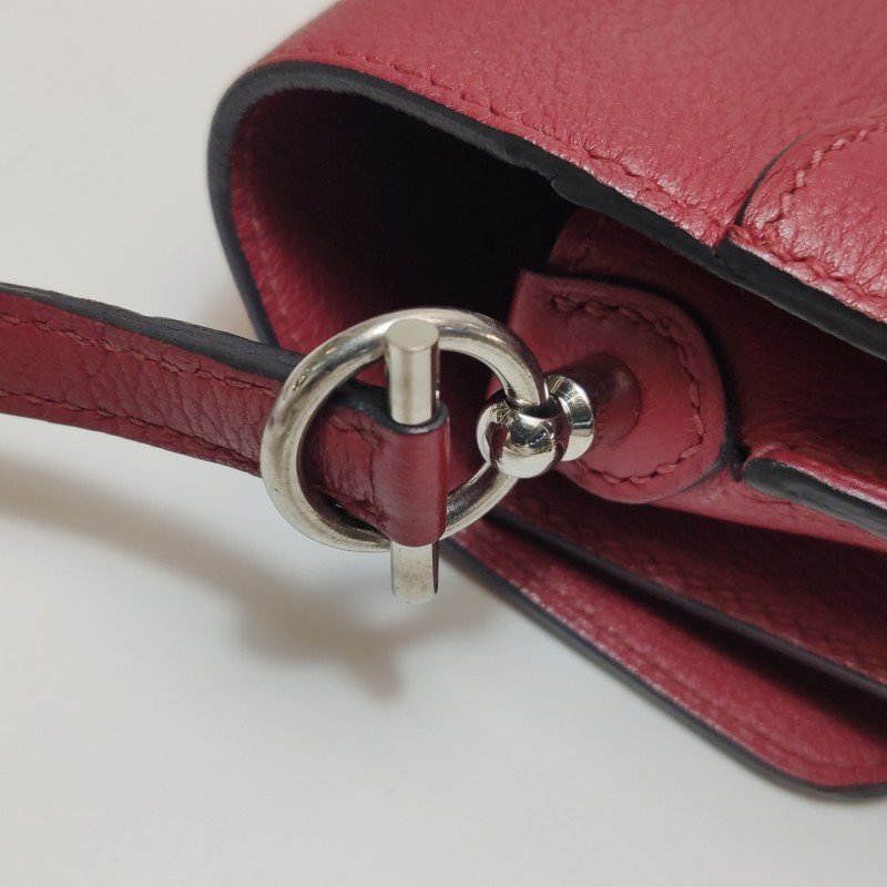 Hermes Roulis迷你豬鼻子斜背包Evercolor牛皮銀扣K1石榴紅X刻-15