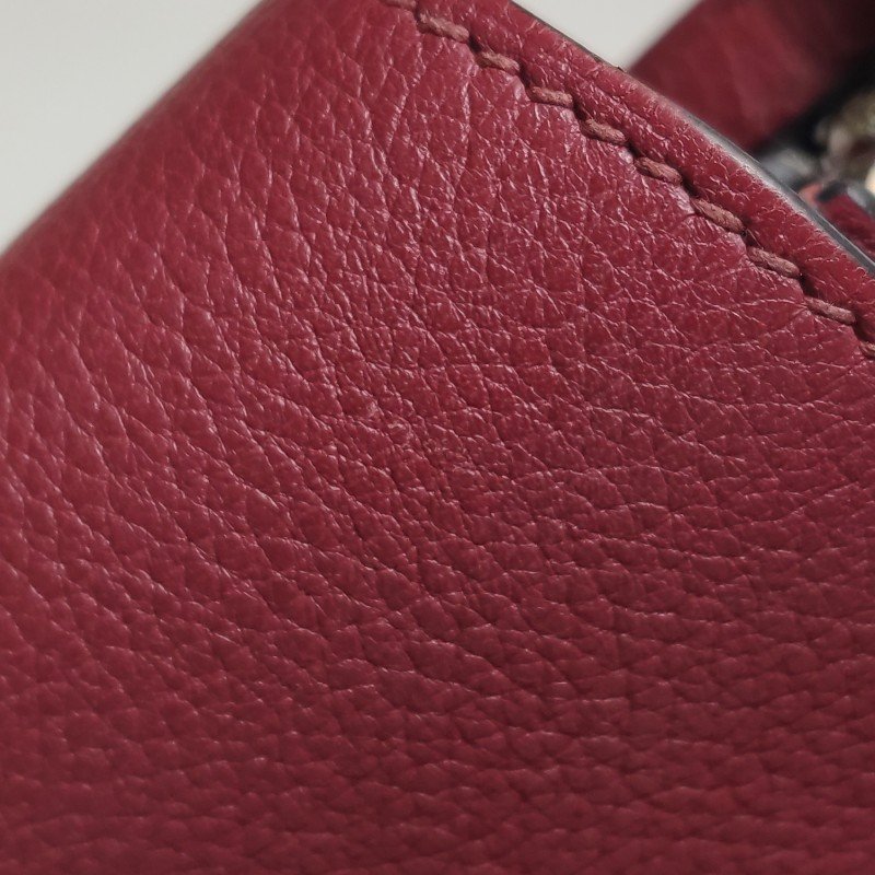 Hermes Roulis迷你豬鼻子斜背包Evercolor牛皮銀扣K1石榴紅X刻-17