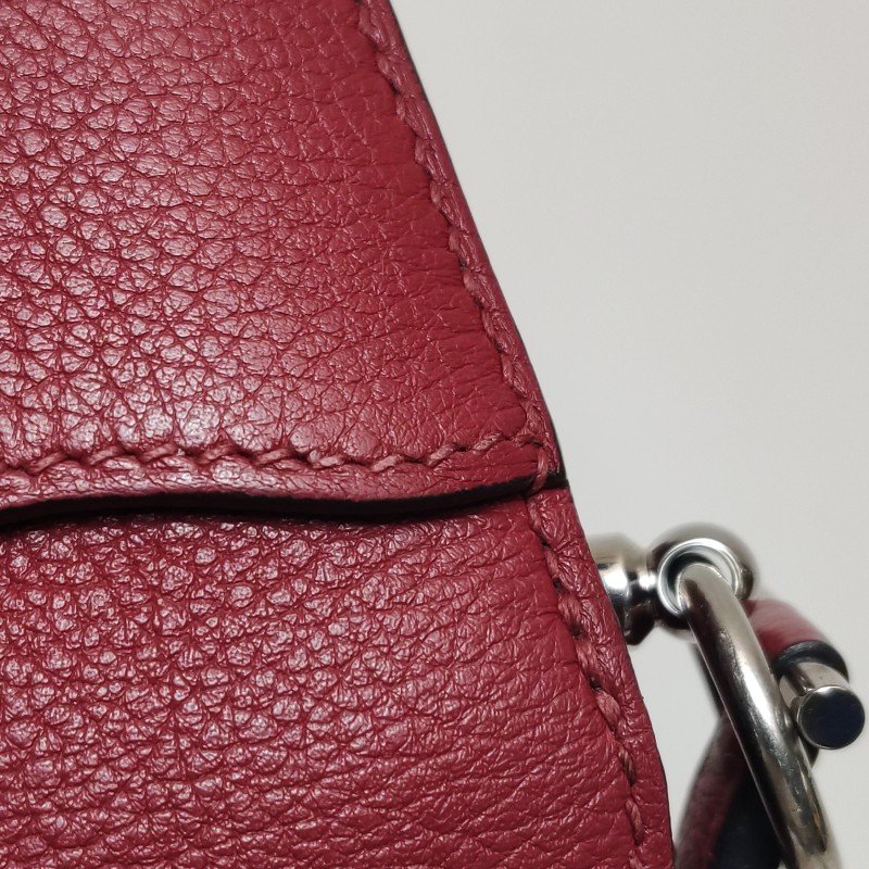 Hermes Roulis迷你豬鼻子斜背包Evercolor牛皮銀扣K1石榴紅X刻-20
