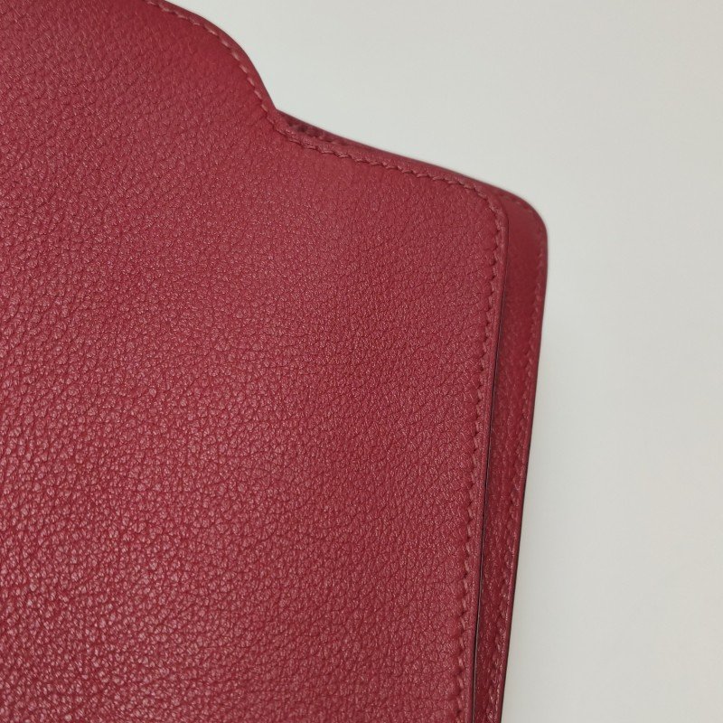 Hermes Roulis迷你豬鼻子斜背包Evercolor牛皮銀扣K1石榴紅X刻-23