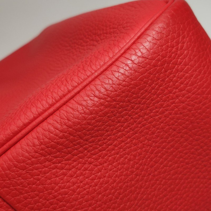 Hermes Lindy30旋扣單肩包Clemence(TC)牛皮銀扣S3心紅色D刻-16