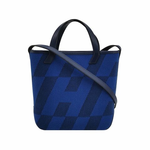 Hermes Cabas Hen Biais27單肩包Swift牛皮帆布73寶石藍藍色89黑色Z刻