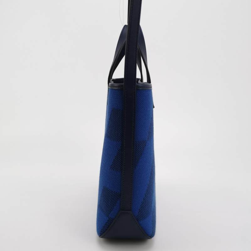 Hermes Cabas Hen Biais27單肩包Swift牛皮帆布73寶石藍藍色89黑色Z刻-3