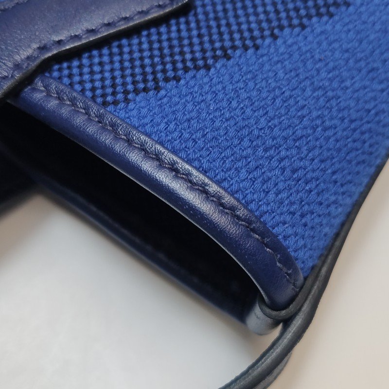 Hermes Cabas Hen Biais27單肩包Swift牛皮帆布73寶石藍藍色89黑色Z刻-16